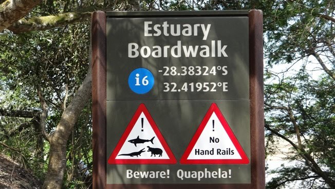 St-Lucia-Wetlands-tour-Boardwalk-warning-sign